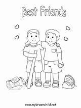 Coloring Pages Friendship Friends Friend David Jonathan Color Sheets Kids Printable Blackhawks Print Colouring Douglas Gabby Boys Adult Playing Girls sketch template