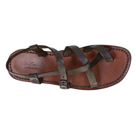 handmade mens sandals  dark brown leather  leather craftsmen