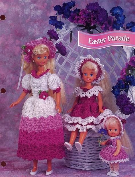 Easter Parade Dresses For Barbie Sisters Crochet Pattern