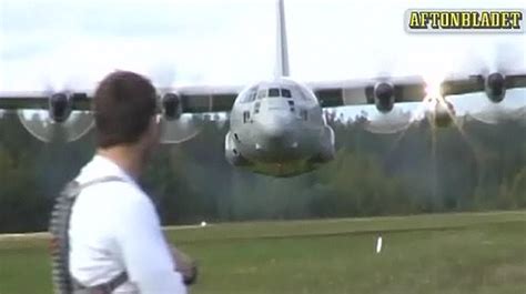 is this the scariest low pass fly by video ever footage shows hercules