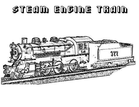 steam engine train  railroad coloring page color luna