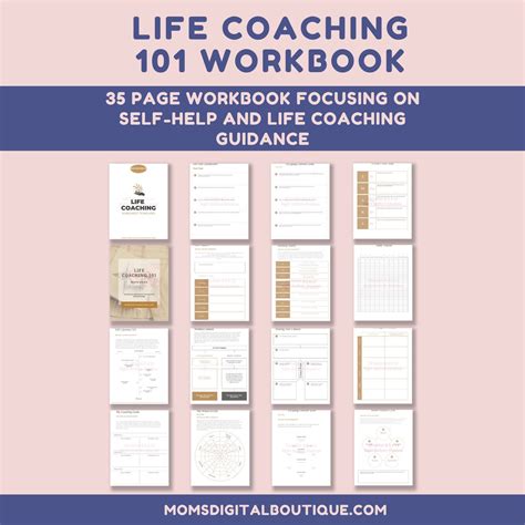 life coach worksheet fillablegoal setting worksheetsgreat etsy