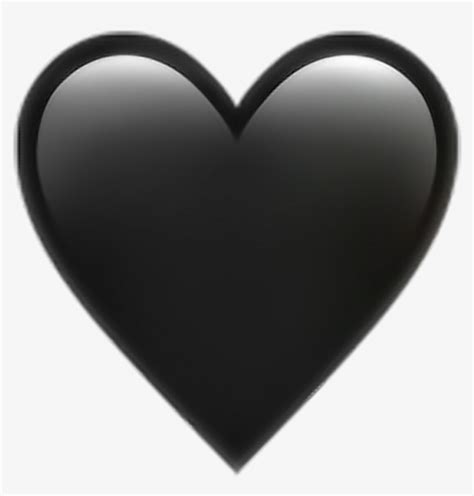black heart transparent background png transparent black heart emoji