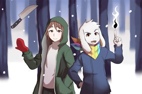 Storyshift Chara And Asriel 300w Special By Spitleon