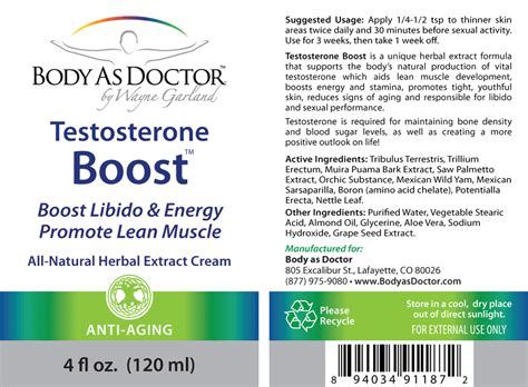 testosterone boost transdermal hormone cream