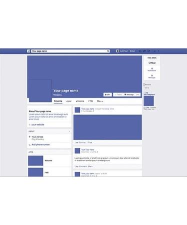 facebook page template    printable