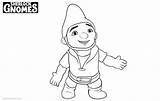 Coloring Pages Gnomes Sherlock Gnomeo Line Drawing Printable Kids sketch template