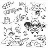 Dibujos Tatuajes Ignorant Psicodelicos Garabateados sketch template