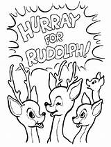 Rudolph Pages Coloring Printable Color sketch template