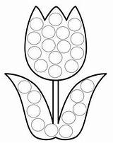 Basteln Ostern Dauber Frühling Belohnungssystem Blume Kinderlachen Origami Schule Vorschulalter Sheet sketch template