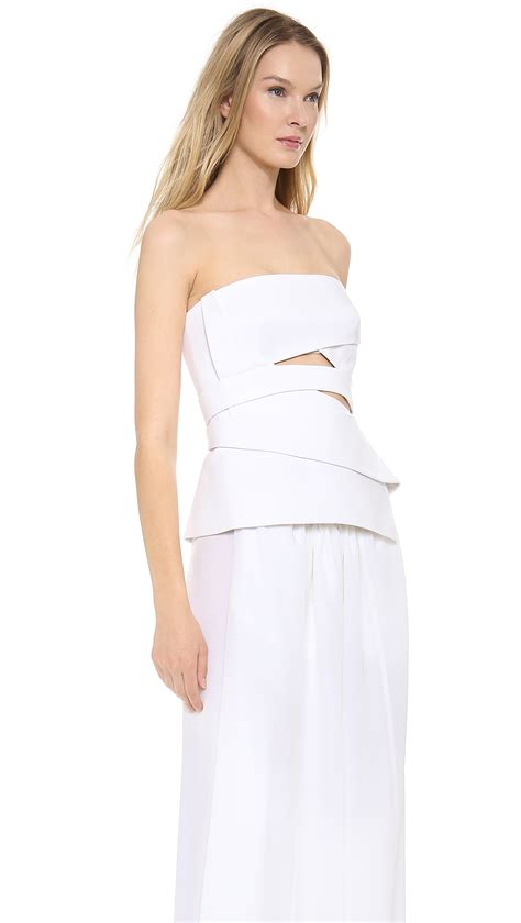 Lyst Kaufman Franco Strapless Top Optic In White