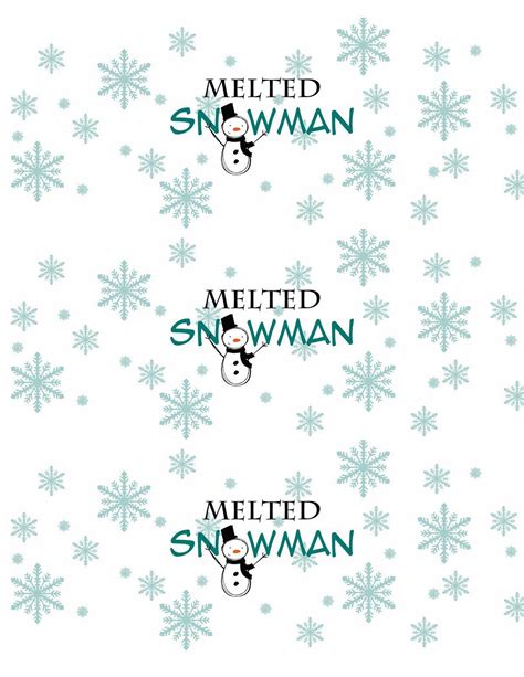 melted snow water bottle labels  printable printable word searches