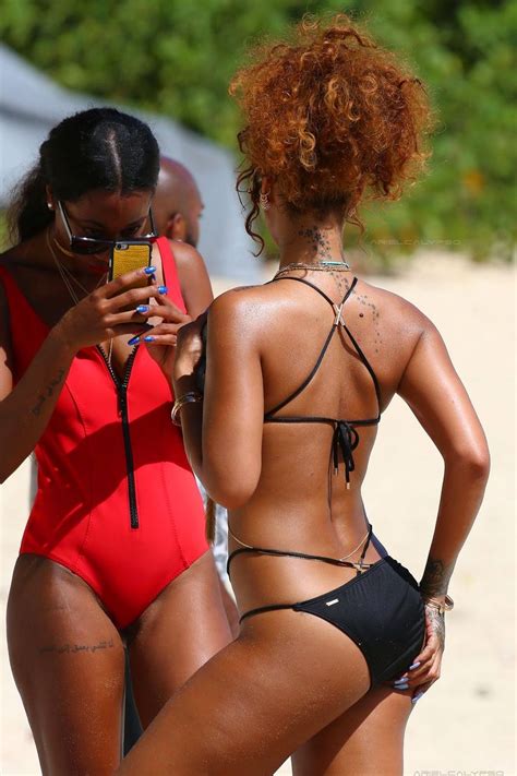 Rihanna At The Beach In Barbados 9th August 2015 Rich