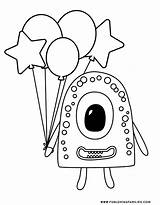 Monster Coloring Pages Monsters Cute Kids Silly Printables Little Balloons Just Aren Cutest These Loving Funlovingfamilies sketch template