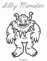 Monster Coloring Silly Pages Getcolorings sketch template