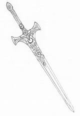 Celtic Espada Espadas Viking Swords Tatuaje Dagger Excalibur Sv Dibujar Artistas Charley sketch template
