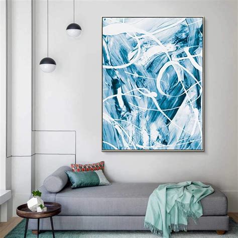 quadro xcm senza cornice quadri moderni astratti blu dipinti su tela quadri darte