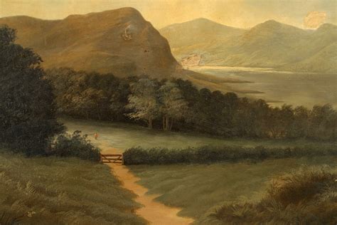 english victorian landscape  path   field