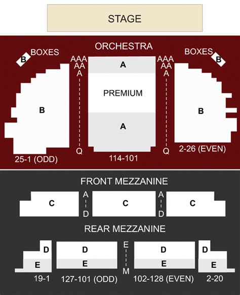 brooks atkinson theater  york ny seating chart stage  york city theater