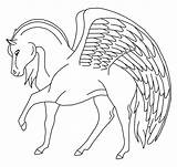 Pegasus Lineart Swe Dragon Deviantart sketch template