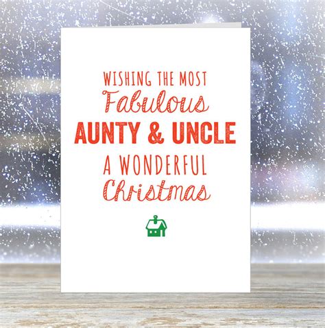 aunty and uncle christmas card by loveday designs