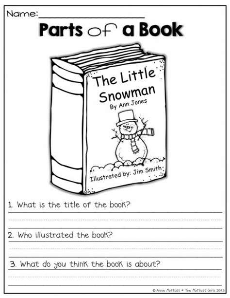library worksheet kindergarten library skills parts   book