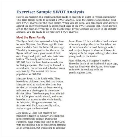 detailed swot analysis samples templates excelaudicom swot
