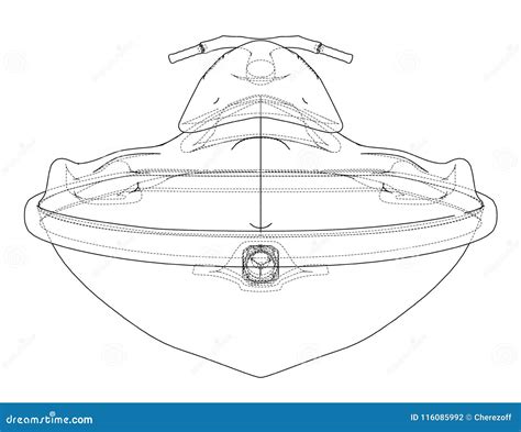 jet ski sketch vector stock vector illustration  fast