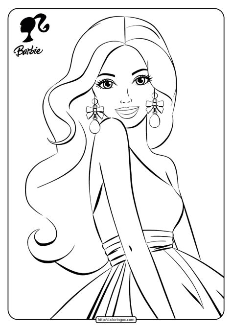 printable barbie doll  coloring pages