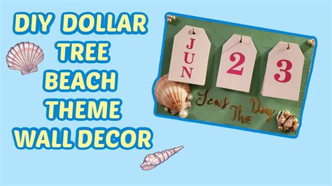 diy dollar tree beach theme wall decor youtube