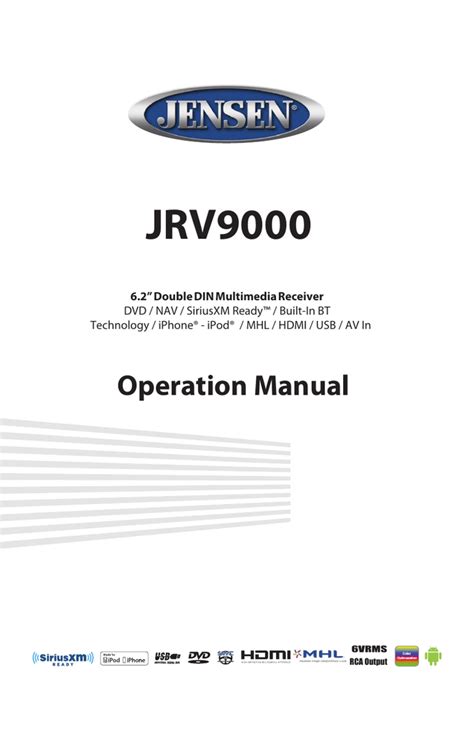 jensen jrv operation manual manualzz