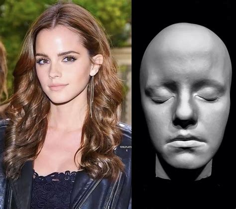 Emma Watson Life Cast Face Cast In White Hydrocal Reinforced Plaster