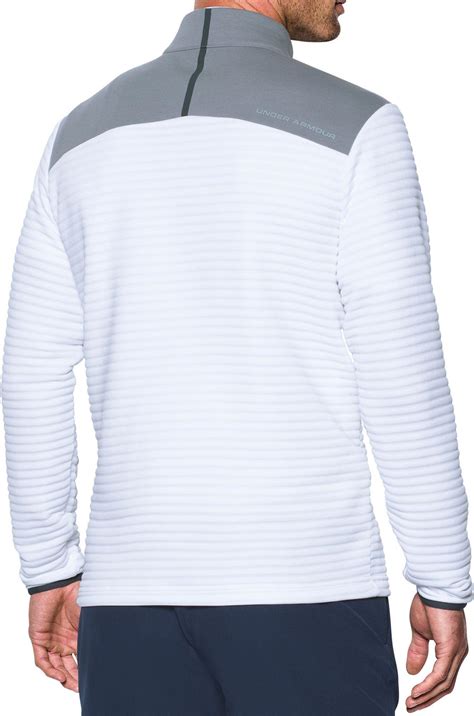 under armour synthetic tips daytona quarter zip golf pullover in white
