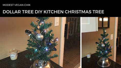 dollar tree diy kitchen themed christmas tree youtube