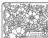 Soothing Calm Relax Coloring Pages Delightful Flowers Color sketch template