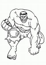 Coloring Hulk Pages Kids Printable Coloing sketch template