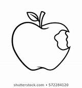 Apple Drawing Rotten Bitten Clipartmag sketch template