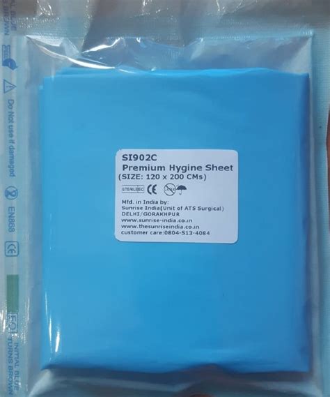 blue medcure premium hygiene bed sheet for hospital size 48 x80 rs