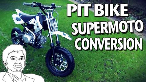 supermoto pit bike conversion road legal pit bike youtube
