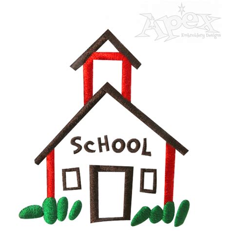 school house embroidery design