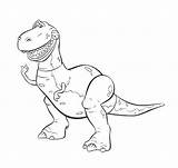 Coloring Toy Story Kids Rex Coloringkidz Sparad Från sketch template