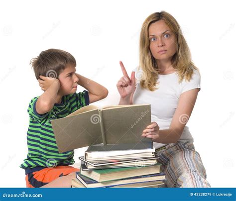 Angry Mother Trying To Teach Her Son Stock Image Image Of Fight