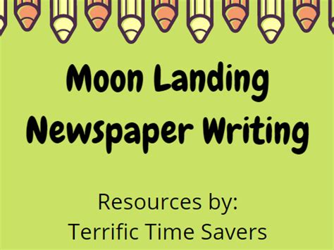 moon landing newspaper writing teaching resources