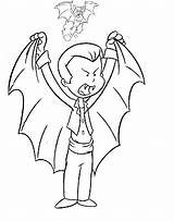 Vampiro Murcielago Iluminar Monstruos Dibuje sketch template