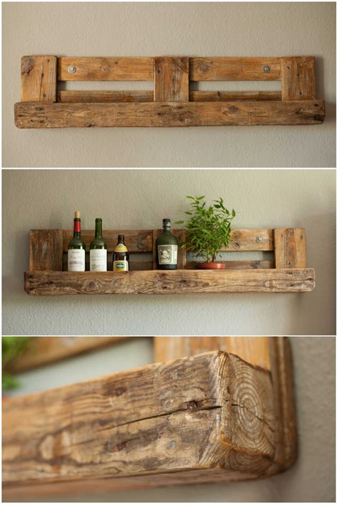 pallet rustic shelf pallet ideas repurposed pallets  shelves