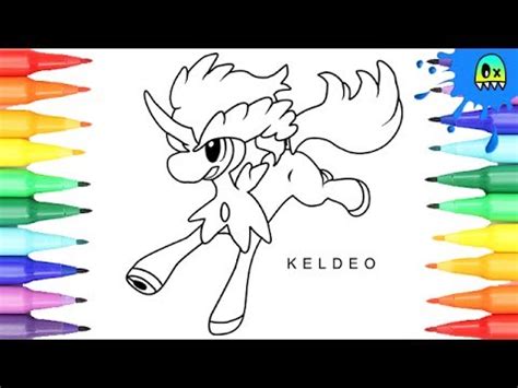 pokemon coloring keldeo  fun coloring pages  kids youtube