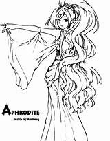 Aphrodite Greek Kidsplaycolor Mythologie Hephaestus Fashions sketch template