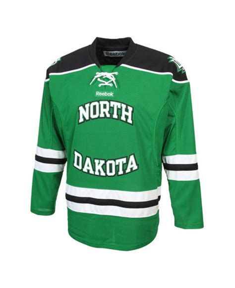 mens reebok north dakota fighting sioux green hockey jersey