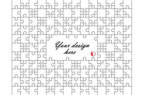 jigsaw template white puzzle design instant  cricut file