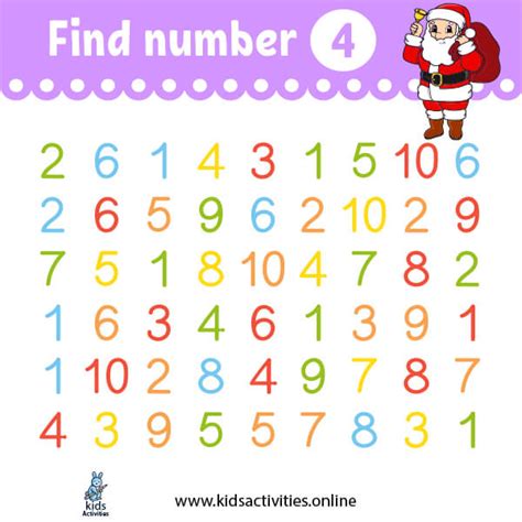 find  number   worksheets  kindergarten kids activities
